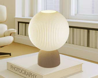 Modern Sphere Table Lamp Dimmable LED Light  , Made in Los Angeles