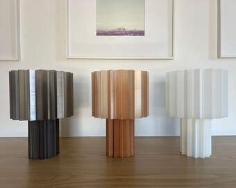 Modern Pleated Table Lamp, Dimmable LED, Home Office Decor