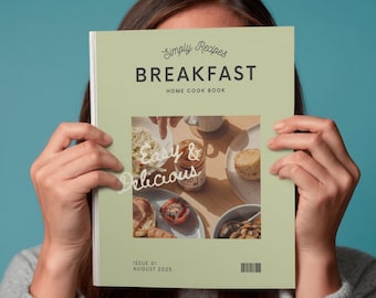 Editable Cookbook Template | Custom Recipe Book Canva Template | Printable & Digital Cookbook | DIY Cookbook Design