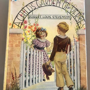 A Child&#39;s Garden of Verses by Robert Louis Stevenson 1932 Platt & Munk, Vintage Illustrated Poetry Book with Dust Jacket Eulalie