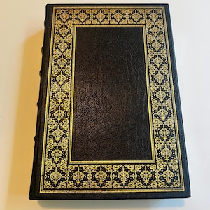 The Call by John Hersey Signed 1st Edition 1985 Franklin Library Black Leather Book Illustrated | Marbled Endpapers Gold Gilt Edges Decor