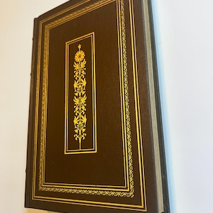 Aristotle Rhetoric and On Poetics Franklin Library 1981 Leather Bound Book with Gold Gilt Edges Greek Philosophy Collector Gift Brown Decor