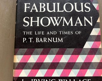 The Fabulous Showman PT Barnum Biography 1959 HC-stofomslag Wallace Knopf