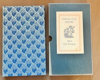 Canciones y poemas de Alfred Lord Tennyson Peter Pauper Press Tapa dura en estuche Libro de poesía vintage Edición de los años 50 Decorativo