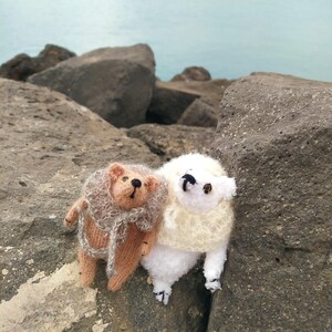 Heartmade Couple of Bears Knitting Pattern, Small Pocket Teddy Bear Knit, Adorable Miniature Animals PDF, Easy Lucky Bear Project for Beginn