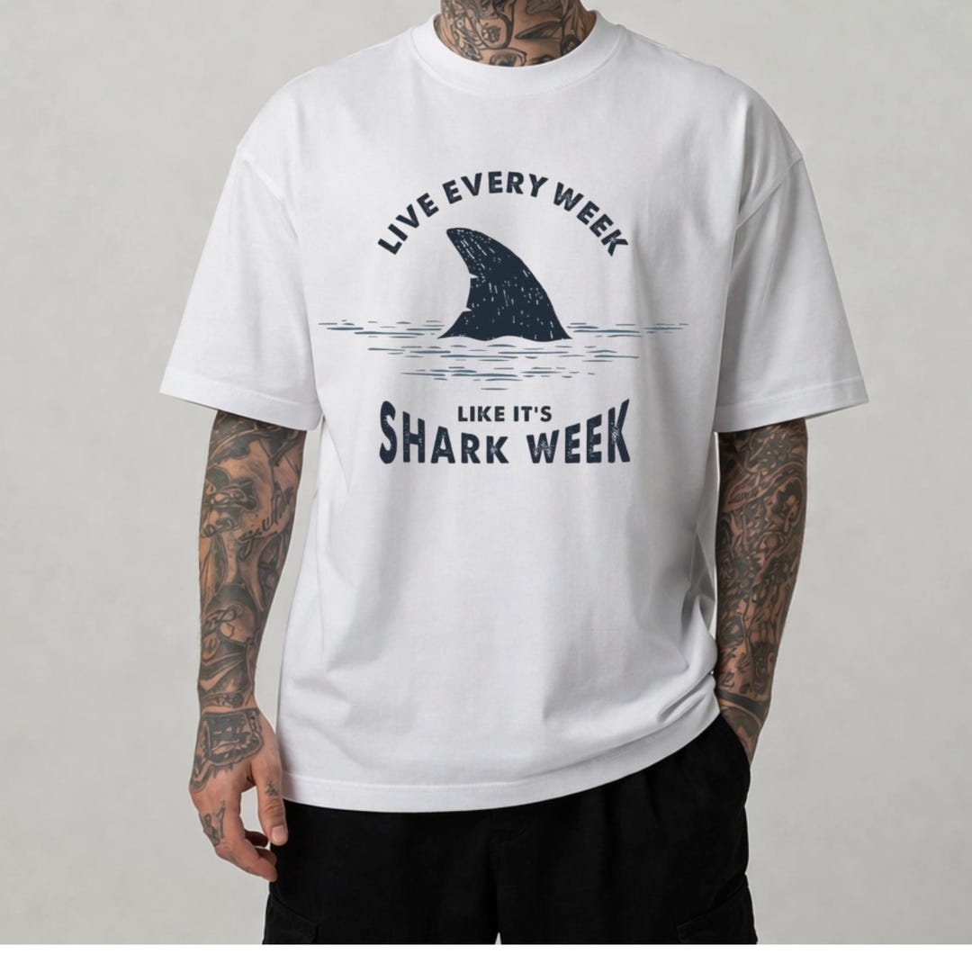 Comfort Colors Shark Week Shirt, Funny Shark Tee, Live Every Week Like ...