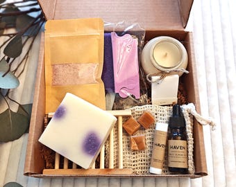 Bath and Body Gift Set, Wellness Gift Basket, Spa Gift Box, Self-Care Gift Set, Handmade Spa Gift, Relaxation Gift Box, Pampering Gift Set