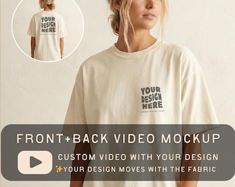 Custom 360 Video T-Shirt Mockup – Comfort Colors 1717 Studio Setting (MP4)