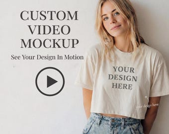 Custom Video T-Shirt Mockup – AS Colour 4062 Lifestyle Mockup for Etsy, IG, Reels (MP4)