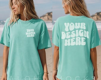Island Reef Comfort Colors 1717 Tshirt Mockup 2-Pack - Front and Back Pack (JPG)