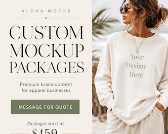 Custom Lifestyle Mockup Packages for Apparel Brands | AI Assisted Brand Content