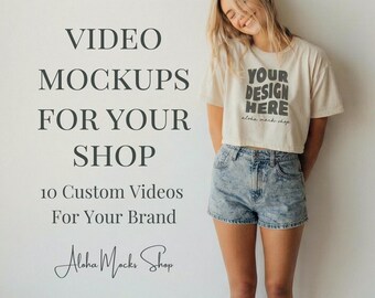10 Custom Brand Video Mockups for Apparel - Done-for-You Content Pack for Etsy, Shopify & Reels