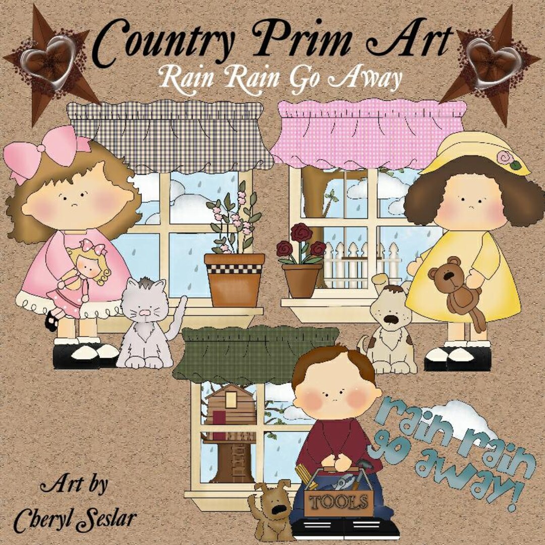 Rain Rain Go Away Clipart by Cheryl Seslar - Etsy