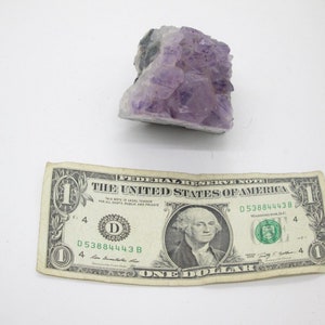 Amethyst crystal cluster (width: 2.5&quot; , 62mm | weight 10oz, 283g) u.s. seller