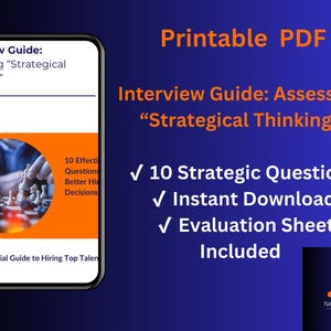 Strategic Thinking Vorstellungsgespräch-Leitfaden: 10 Fragen + Checkliste (Druckbare PDF)
