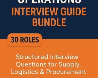 Guía de entrevistas para la cadena de suministro y operaciones (30 roles) / Preguntas de entrevista estructuradas