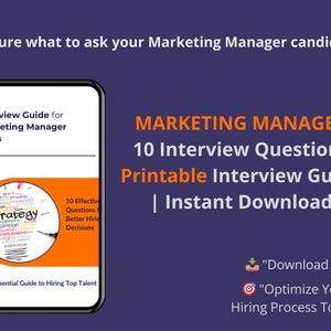 Guía de entrevista para gerente de marketing: 10 preguntas estratégicas y formulario de evaluación (Descargar PDF)