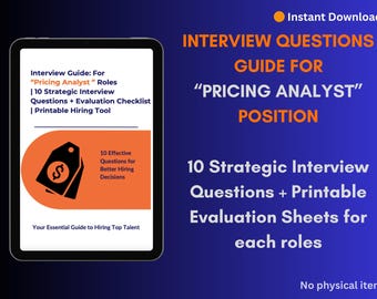 Guía de entrevistas para analistas de precios / Contratación en finanzas y negocios / Preguntas estructuradas y criterios de evaluación