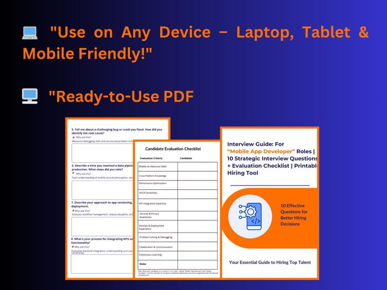 Mobile App Developer Interview Guide | Tech Hiring | Structured Questions & Evaluation Criteria image 7