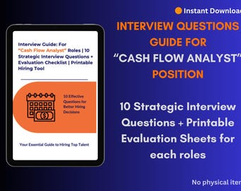 Guía de entrevista para analista de flujo de efectivo / Contratación financiera / Preguntas estructuradas y criterios de evaluación
