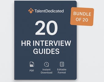 Guía de entrevistas de RR. HH.: 20 roles y preguntas de entrevista (PDF digital)