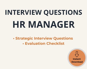 Preguntas de entrevista para gerente de recursos humanos / Lista de verificación de evaluación + Guía de contratación estructurada