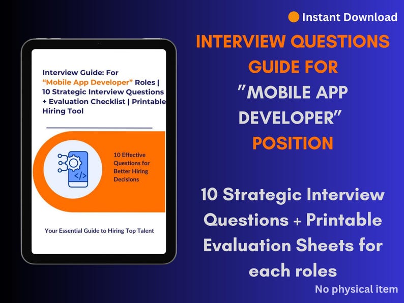 Mobile App Developer Interview Guide | Tech Hiring | Structured Questions & Evaluation Criteria image 1