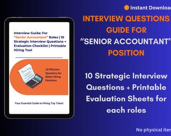 Guía de entrevista para Contador Senior / Contratación en Finanzas / Preguntas Estructuradas y Criterios de Evaluación