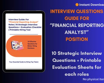 Guía de entrevista para analista de informes financieros / Contratación financiera / Preguntas estructuradas y criterios de evaluación