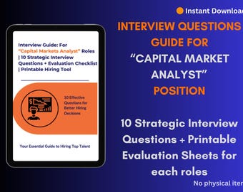 Guía de entrevista para analista de mercado de capitales / Contratación financiera / Preguntas estructuradas y criterios de evaluación