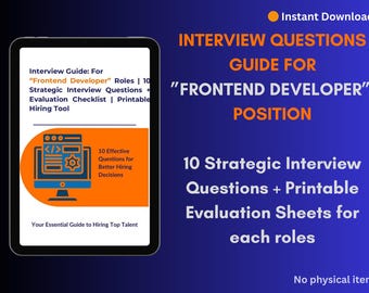 Frontend Developer Interview Guide | Tech Hiring | Structured Questions & Evaluation Criteria