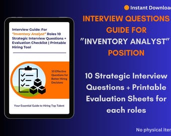 Guía de entrevista para analista de inventario / 10 preguntas estratégicas + criterios de evaluación / Gerentes de contratación y candidatos