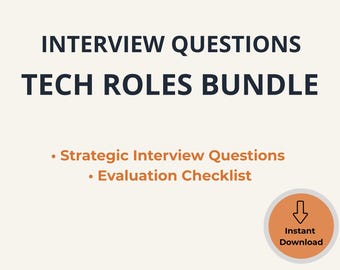 Paquete de preguntas para entrevistas técnicas / Kit de herramientas de contratación para puestos de TI e ingeniería