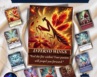 Oracle-deck Divine Mantis | Kaarten met schaduwwerk en innerlijke genezing | Afdrukbare tool voor vrouwelijke energie
