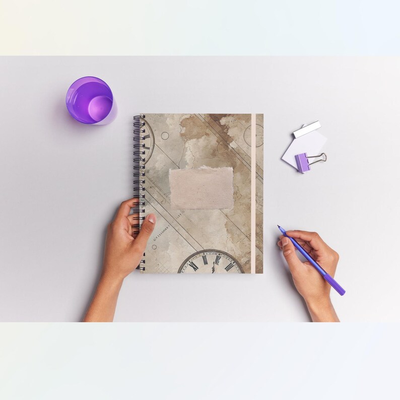 Vintage tijdschriftomslagset | Afdrukbare notebookomslagen (pdf en png) afbeelding 7