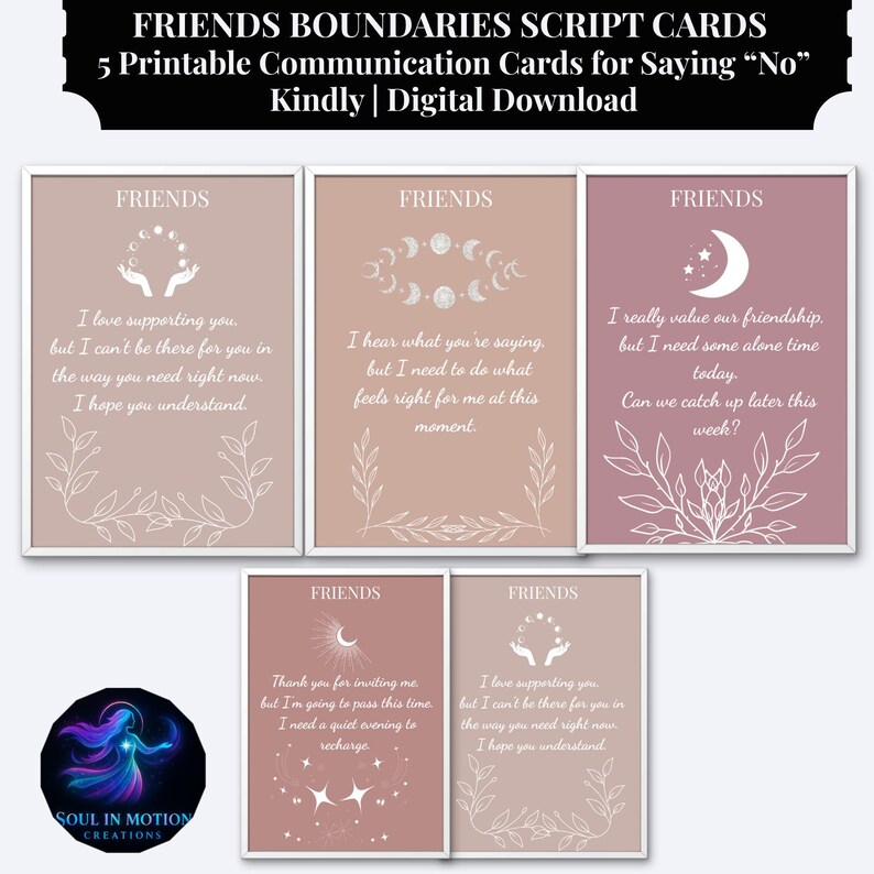 Gentle Boundaries Script Cards: Printable Communication Set (digital ...