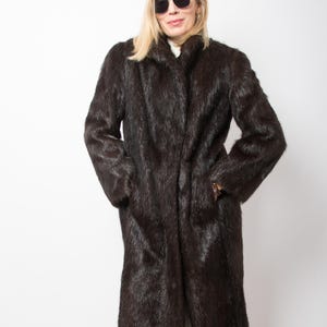 Vintage Real Nutria Fur Coat Custom Made Size M Sunday Church Fashion Gift for Lady Wife Mom