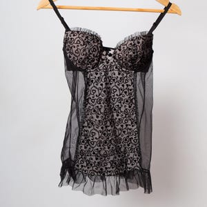Y2k Lingerie Babydoll Top Sheer EU 75 UK 34 USA 34 F 90 I 3