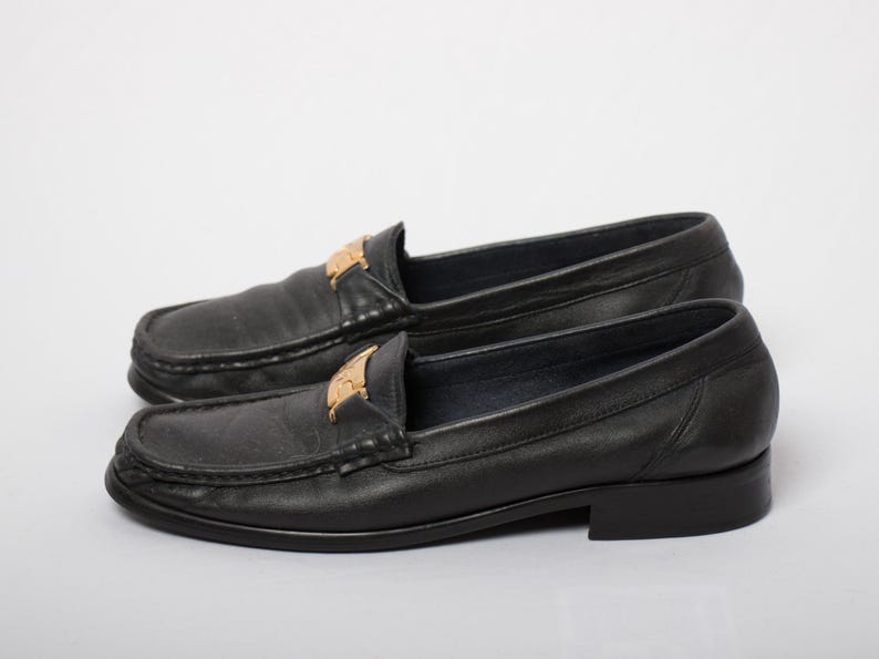 Vintage Etienne Aigner Soft Leather Black Loafers EU 38 image 4