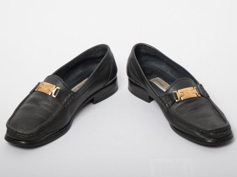 Vintage Etienne Aigner Soft Leather Black Loafers EU 38 image 9