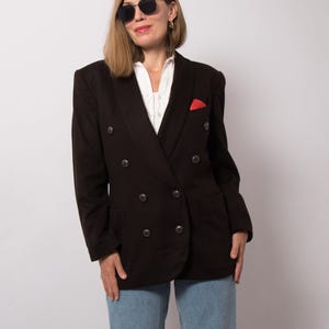90s Oversized Cashmere Blazer Double Breasted by ESCADA by Margaretha Lay Size M Gift