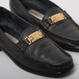 Vintage Etienne Aigner Soft Leather Black Loafers EU 38 image 8