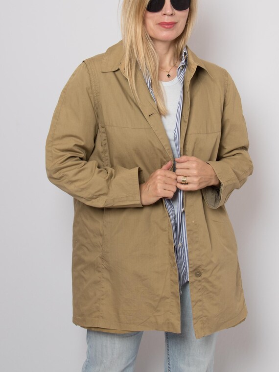 Vintage MARINA RINALDI Minimalist Relaxed fit Mac Jacket Transitional Season Classic Staple Size M Max Mara Group
