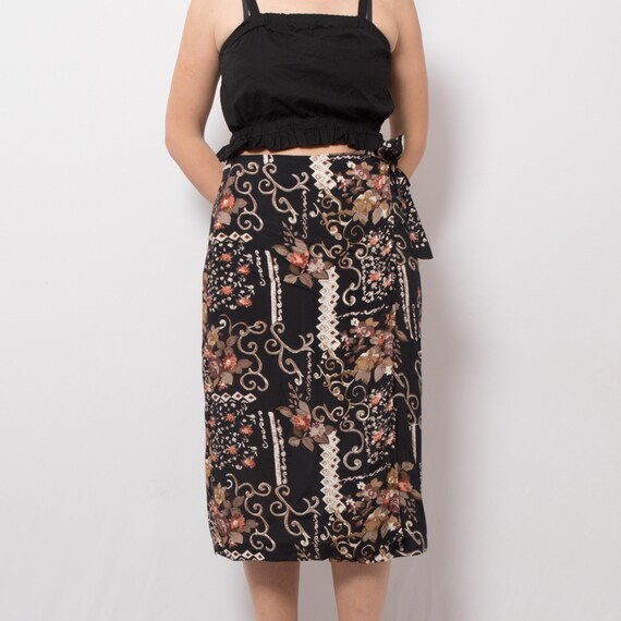 Buy Vintage Boho Wrap Around Skirt Casual Everyday Beach Wrap - Main Image