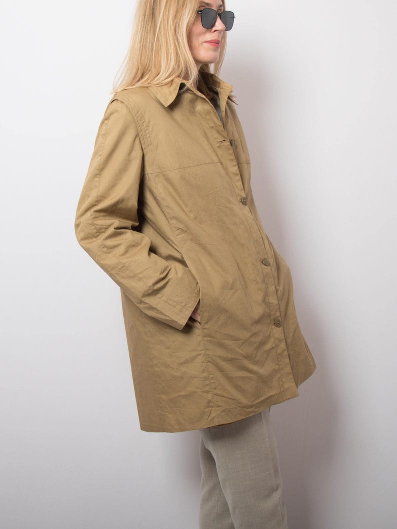 Vintage MARINA RINALDI Minimalist Relaxed fit Mac Jacket Transitional Season Classic Staple Size M Max Mara Group image 7