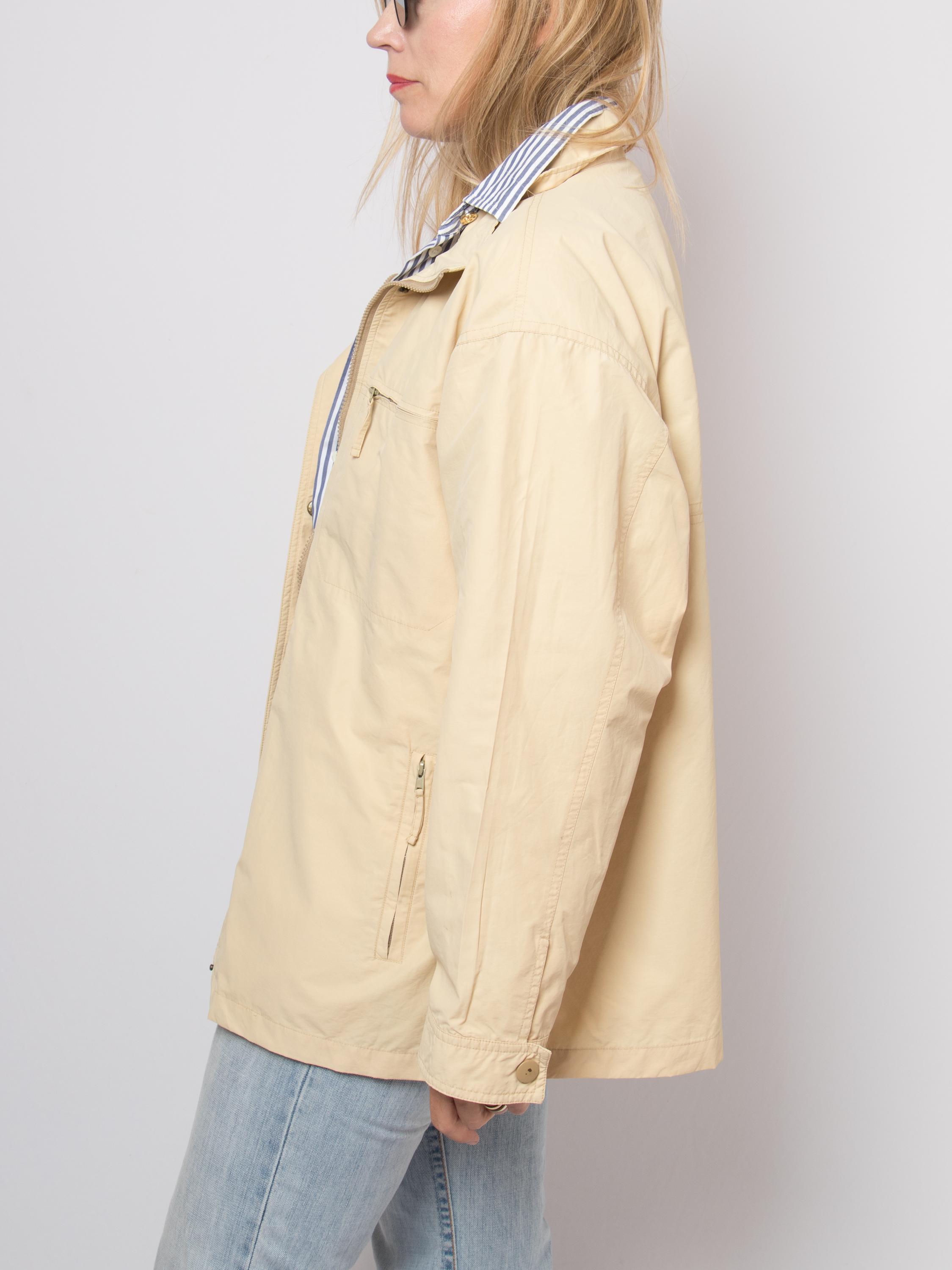 MARINA RINALDIのヴィンテージバターイエロージャケットミニマリスト 