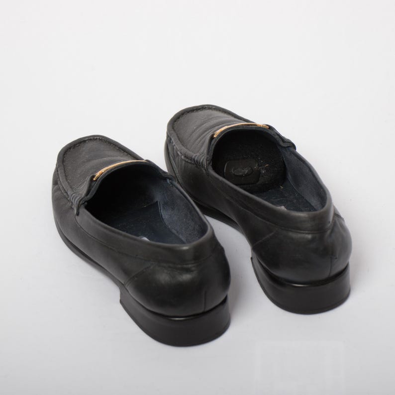 Vintage Etienne Aigner Soft Leather Black Loafers EU 38 image 5