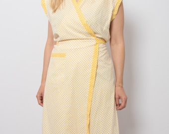 SOLD Vintage Cotton House Wrap Dress