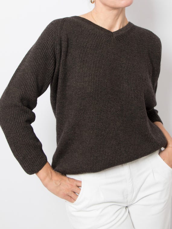 Weekend Max Mara, WEEKEND Max Mara Brown Wool Sweater Medium Size Gift for Girlfriend