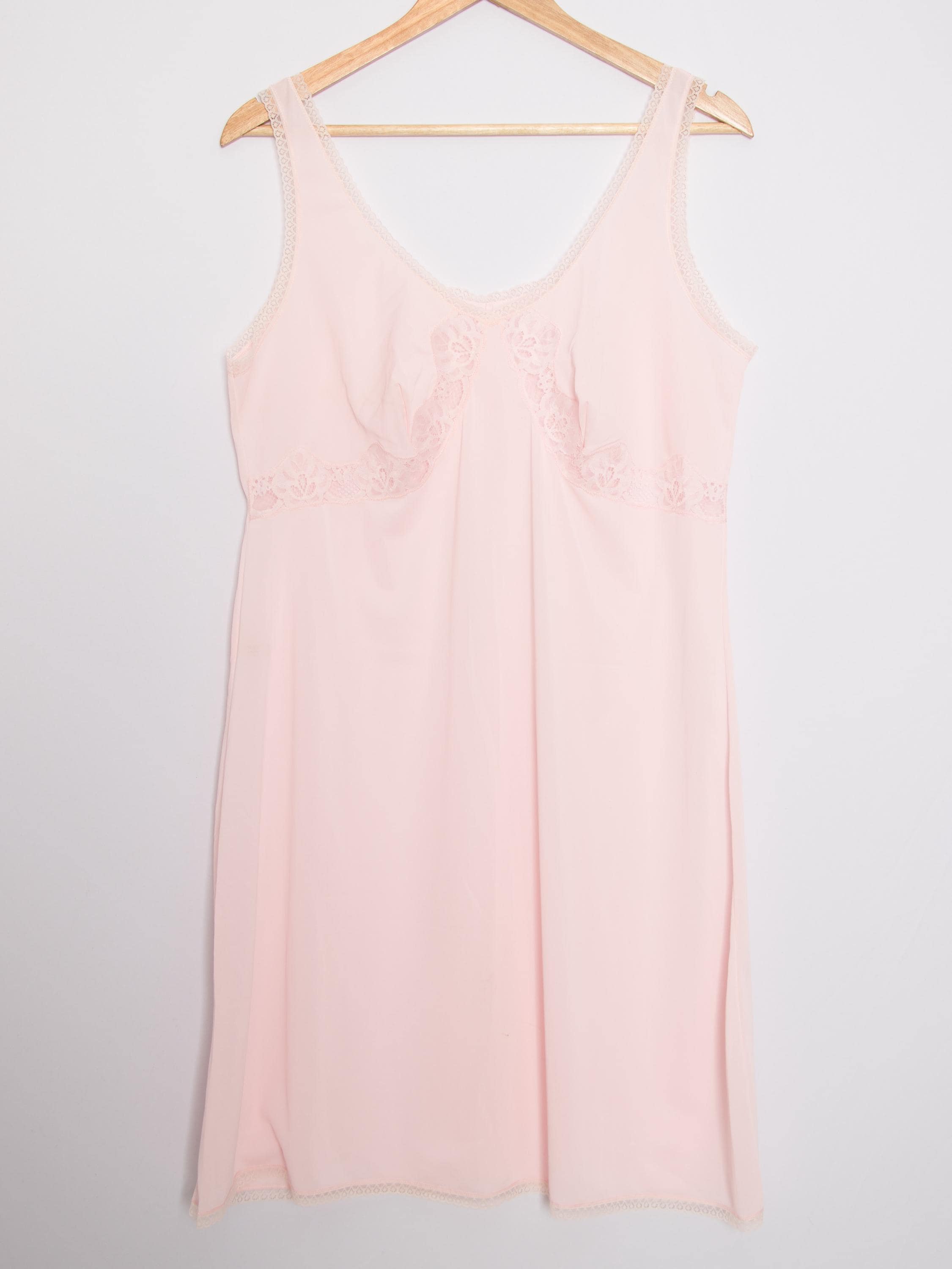 knee length dresses for ladies 1930's Pale Pink Slip main image 0